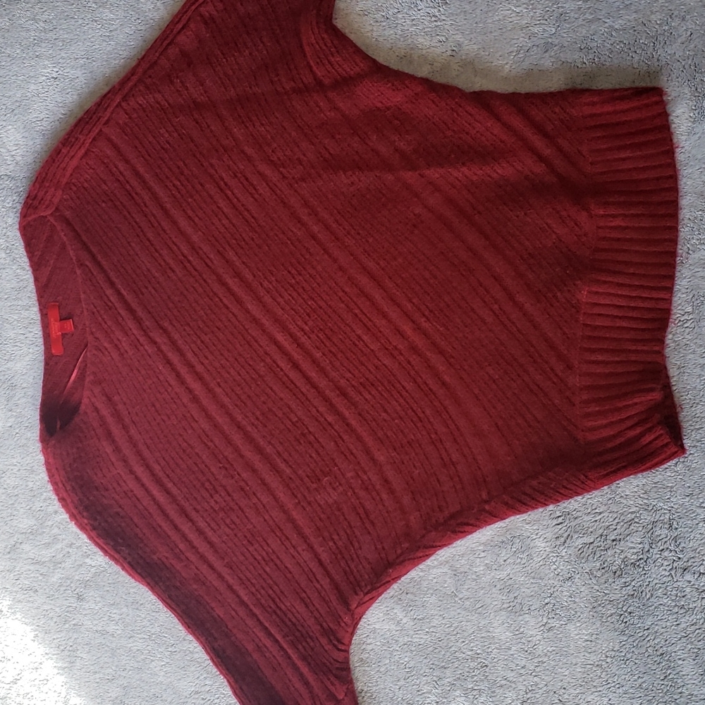Jennifer Lopez Red Black Pullover Sweater XS - Picture 8 of 14